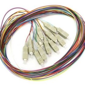 סט פיגטייל אופטי לריתוך 12 צבעים SC OM1 1.5M סיב אופטי TOPX OPT511-1.5
