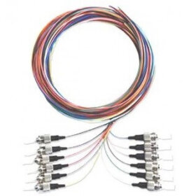 סט פיגטייל אופטי לריתוך 12 צבעים ST SM 1.5M סיב אופטי TOPX | OPT532-1.5