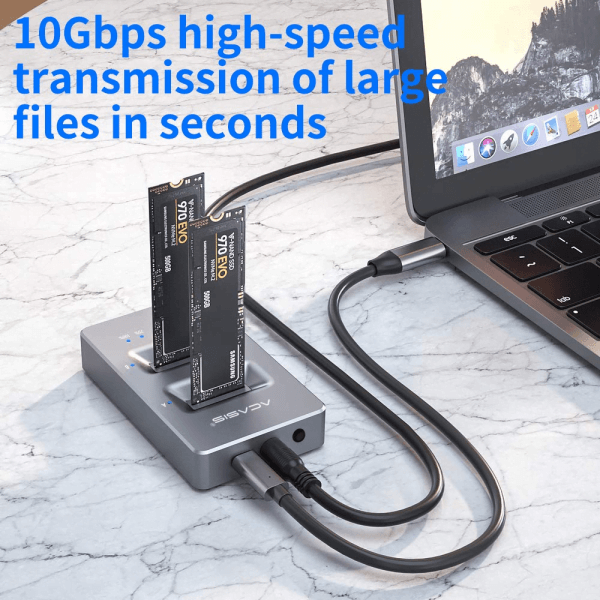 תחנת עגינה עבור 2 דיסקים NVMe עם פונקציית שכפול Acasis M03 (1)