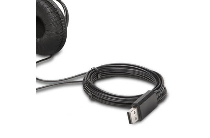 אוזניות קשת סטריאו חיבור USB תאימות מרובת מכשירים kensington K97600WW (3)