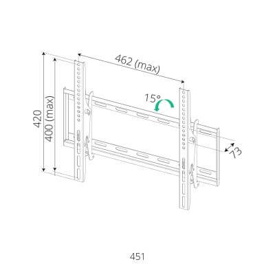 זרוע תלייה עם הטייה עד 65 אינץ' SIH 451B (2)