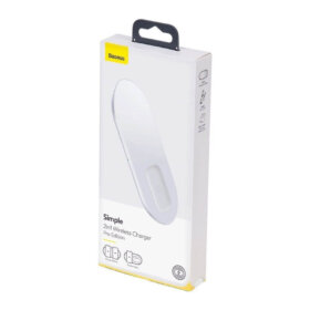 מטען אלחוטי PRO 2in1 הספק 18W לסמארטפון ואוזניות מטען צבע לבן Baseus WXJK-C02 PRO Wireless Charger (2)