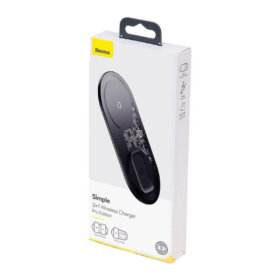 מטען אלחוטי PRO 2in1 הספק 18W לסמארטפון ואוזניות מטען שקוף Baseus WXJK-CA02 PRO Wireless Charger (3)