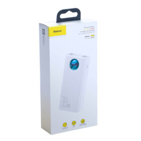 מטען נייד אלחוטי תצוגה דיגיטלית בצבע לבן Baseus PPLG-02 Amblight 30000MAH PD3.0 QC3.0 USB Type-C 33W (3)