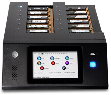 משכפל 11 כונני M.2 NVMe תומך בגודל 4.5 אינץ' מסך מגע TFT קצב העברה מהיר Kanguru KCLONE-11NVMe M.2 NVMe SSD (1)