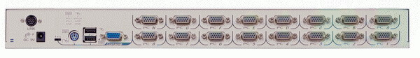 קופסת מיתוג 16 יציאות מתג VGA KVM עם OSD, PS 2, USB, בקרת מקשים חמים REXTRON UCNV-116D (1)