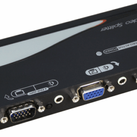 קופסת מיתוג 2 יציאות VGA וידאו עם אודיו REXTRON VSVA-102 (2)