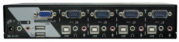 קופסת מיתוג 4 יציאות REXTRON KAAG-114 VGA KVM Switch + USB 2.0 + Audio Hotkey Control (2)