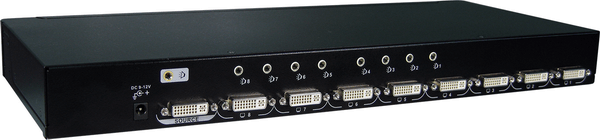 קופסת מיתוג 8 יציאות DVI ספליטר וידאו עם אודיו REXTRON VSDA-108 (1)
