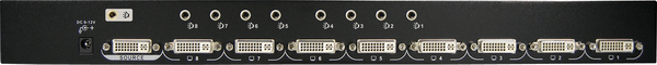 קופסת מיתוג 8 יציאות DVI ספליטר וידאו עם אודיו REXTRON VSDA-108 (2)