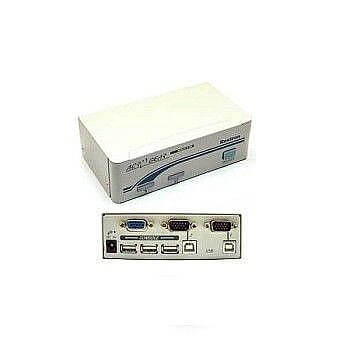 קופסת מיתוג REXTRON GF102 KVM SWITCH USB 2P