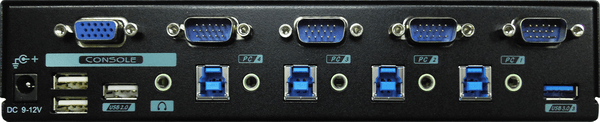 קופסת מיתוג REXTRON KAAG-E3114 4 Ports VGA KVM Switch With USB 3.2 Audio Hotkey Control (2)