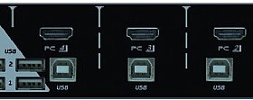 קופסת מיתוג REXTRON MAG-114 4 Ports HDMI KVM Switch With USB 2.0 Hotkey Control
