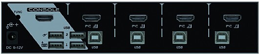 קופסת מיתוג REXTRON MAG-114 4 Ports HDMI KVM Switch With USB 2.0 Hotkey Control