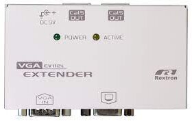 קופסת מיתוג REXTRON ev112l KVM VGA Extender REXTRON 2P transmitter unit and 1 VGA local