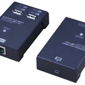 קופסת מיתוג מאריך USB2.0 מעל CAT.X עם 4 יציאות, 50 מטר REXTRON USBX-M200 (2)