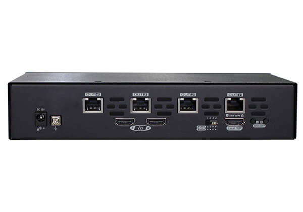 קופסת מיתוג עד 100 מטר REXTRON EVBM-1094L KVM 4K 2 Ports Switch 4 Ports Splitter Local Out IR Serial (1)
