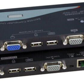 קופסת מיתוג עד 200 מטר REXTRON EXC-2022 VGA KVM Extender Over CAT.X With USB (2)