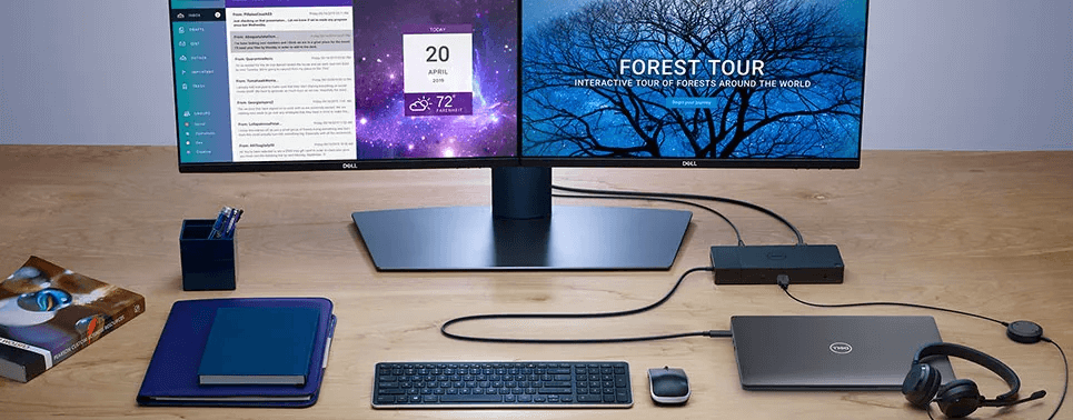 תחנת עגינה דל עד 3 מסכים Dell | WD19 | 130W Docking Station
