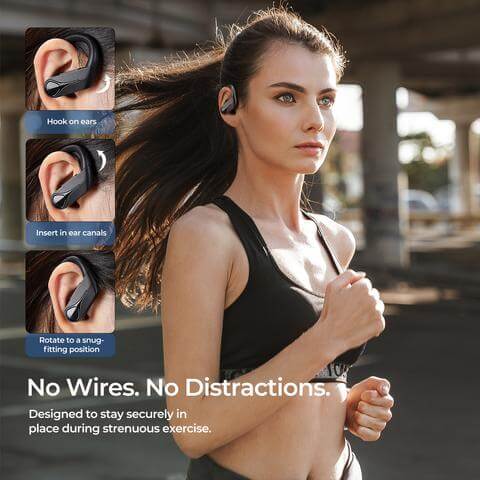אוזניות בלוטוס מפאו לריצה Mpow MPBH503AB Flame Solo Bluetooth Earbuds