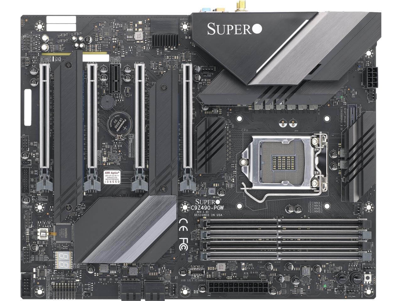 לוח אם סופרמייקרו SuperMicro MBD-C9Z490-PGW-O LGA 1200 Intel Z490 DDR4 M.2 WIFI 6 10G LAN USB 3 (10)