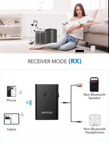 מתאם AUX בלוטוס מפאו שידור וקליטה Mpow BH283A Wireless Receiver And Transmitter
