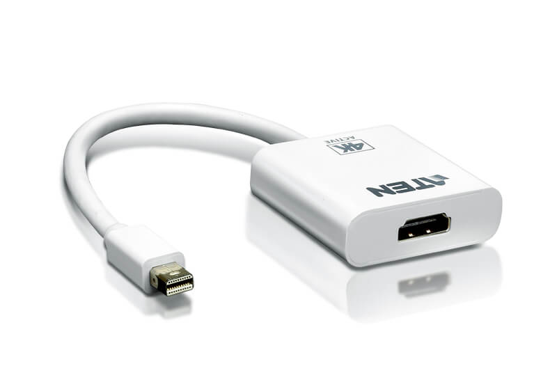 מתאם אקטיבי מיני DisplayPort ל HDMI בצבע לבן ATEN VC981 (1)