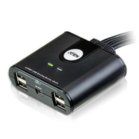 מתג 4 יציאות חיבור USB2.0 בצבע שחור ATEN US424