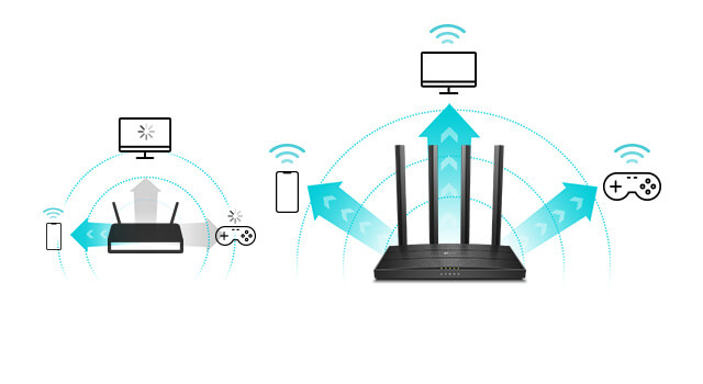 נתב אלחוטי (ראוטר) TP-Link Archer C80 AC1900 Wireless Dual Band Router (5)