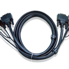כבל KVM USB DVI-D יחיד אורך הכבל 1.8 מטר ATEN 2L-7D02U