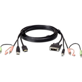 כבל USB HDMI ל- DVI-D KVM עם אודיו באורך 1.8 מטר ATEN 2L-7D02DH