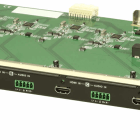 לוח כניסות HDMI של 4 יציאות ברזולוציה 4K ניתן להטמיע אודיו סטריאו ATEN VM7814