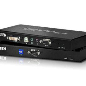 מאריך USB DVI Cat 5 KVM ברזולוצייה 1024X768 באורך של עד 60 מטר ATEN CE600 (2)