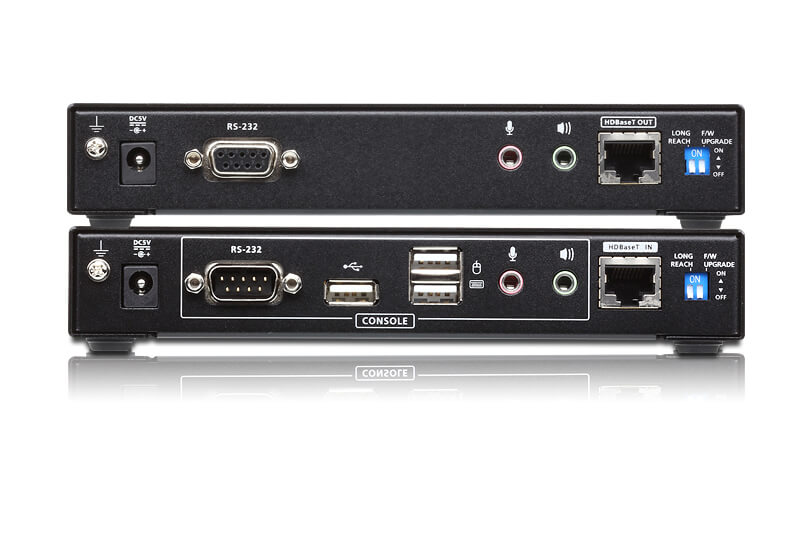 מאריך USB DVI Dual View HDBaseT 2.0 KVM אורך 100 מטר בצבע שחור ATEN CE624 (2)
