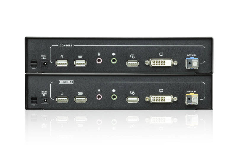 מאריך USB DVI אופטי KVM ברזולוצייה 1920X1200 עד 600 מטר ATEN CE680 (3)