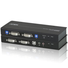 מאריך USB DVI כפול Cat 5 KVM ברזולוצייה 1024X768 עד 60 מטר ATEN CE604 (3)