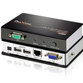 מאריך USB VGA Cat 5 KVM ברזולוצייה 1280X1024 עד 150 מטר ATEN CE700A (1)