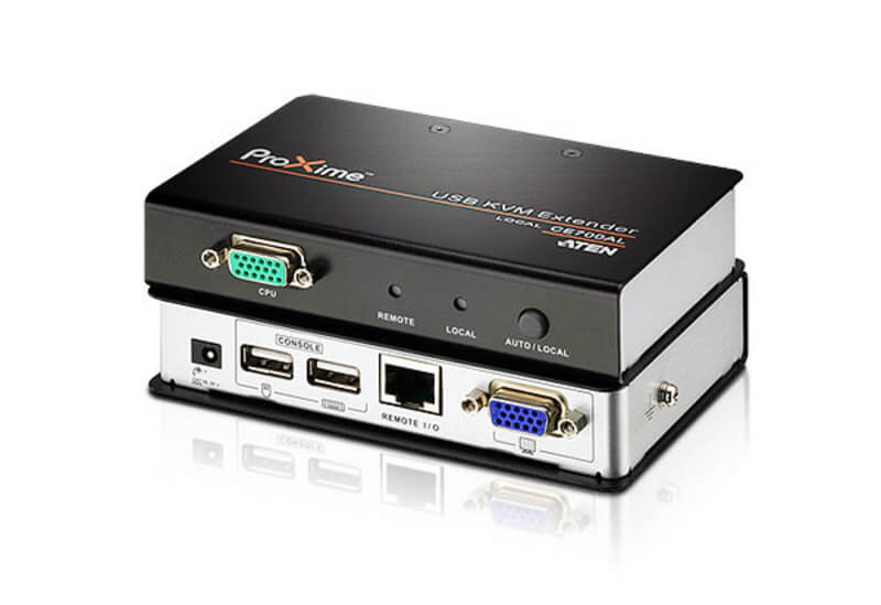 מאריך USB VGA Cat 5 KVM ברזולוצייה 1280X1024 עד 150 מטר ATEN CE700A (1)