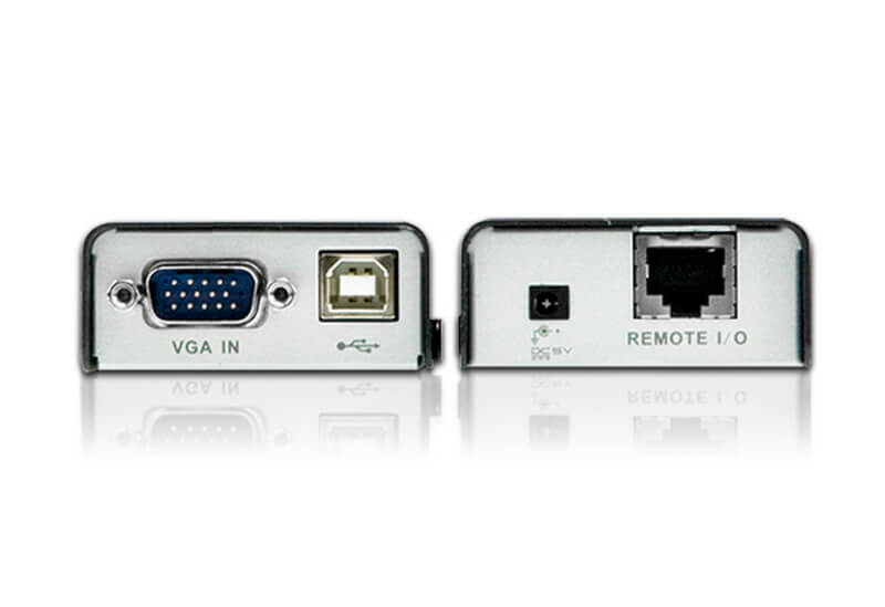 מאריך USB VGA Cat 5 מיני KVM ברזולוצייה 1280X1024 באורך של עד 100 מטר ATEN CE100 (1)