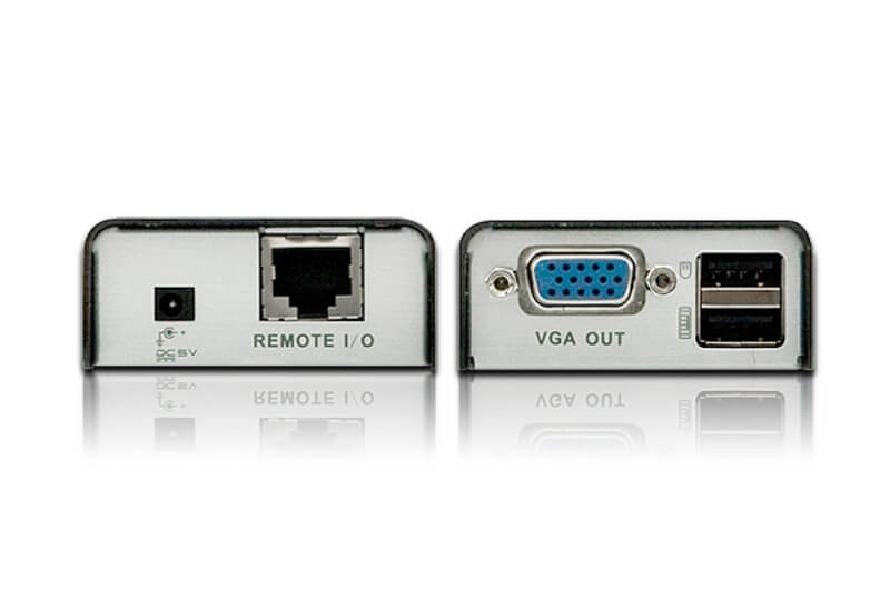 מאריך USB VGA Cat 5 מיני KVM ברזולוצייה 1280X1024 באורך של עד 100 מטר ATEN CE100 (2)