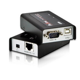 מאריך USB VGA Cat 5 מיני KVM ברזולוצייה 1280X1024 באורך של עד 100 מטר ATEN CE100 (3)