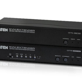 מאריך USB VGA כפול View Cat 5 KVM עם שולחן כתיבה רזולוצייה 1280X1024 באורך של עד 300 מטר ATEN CE775 (2)