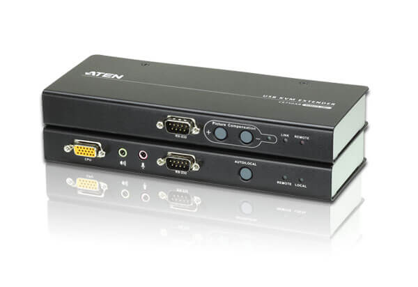 מאריך USB VGAAudio Cat 5 KVM ברזולוצייה 1280X1024 עד 200 מטר ATEN CE750A (3)