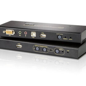 מאריך USB VGAאודיו Cat 5 KVM עם אחסון USB ברזולוציה 1024X768 עד 250 מטר ATEN CE800B (1)