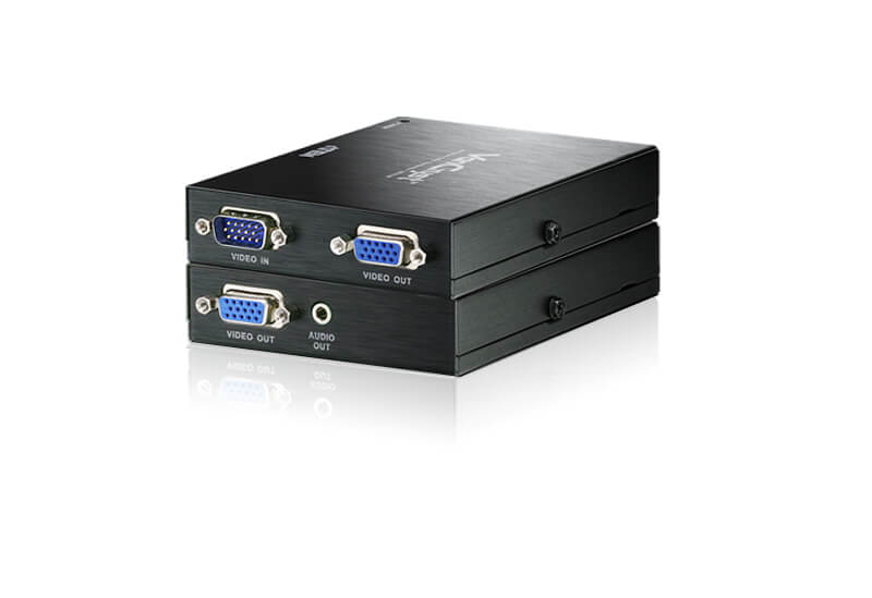 מאריך VGA Audio Cat 5 ברזולוצייה 1024X768 באורך של עד 300 מטר ATEN VE170