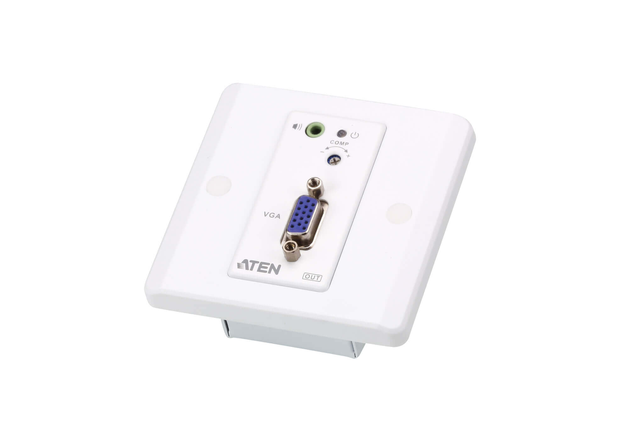 מאריך VGAAudio Cat 5 עם לוח קיר MK ברזולוציה 1280X1024 עד 150 מטר ATEN VE157 (1)