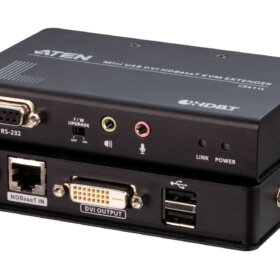 מאריך מיני USB DVI HDBaseT KVM ברזולוצייה 1920X1200 באורך של עד 100 מטר ATEN CE611 (5)