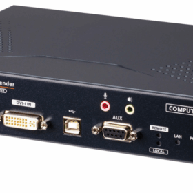 מאריך משדר KVM יחיד מסוג DVI-I מעל IP תומך בהרחבות מודול ATEN KE6900AT (1)