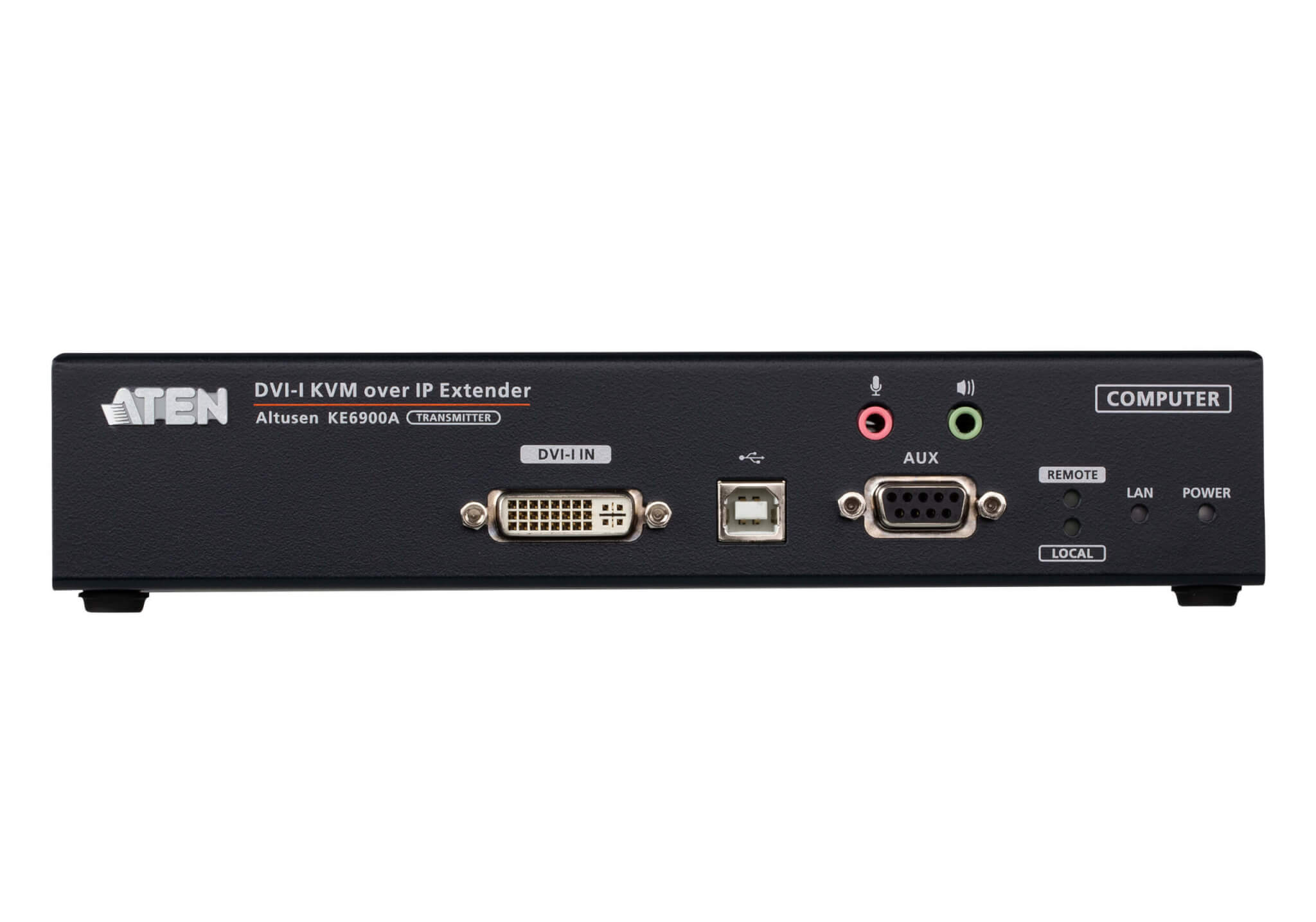 מאריך משדר KVM יחיד מסוג DVI-I מעל IP תומך בהרחבות מודול ATEN KE6900AT (1)