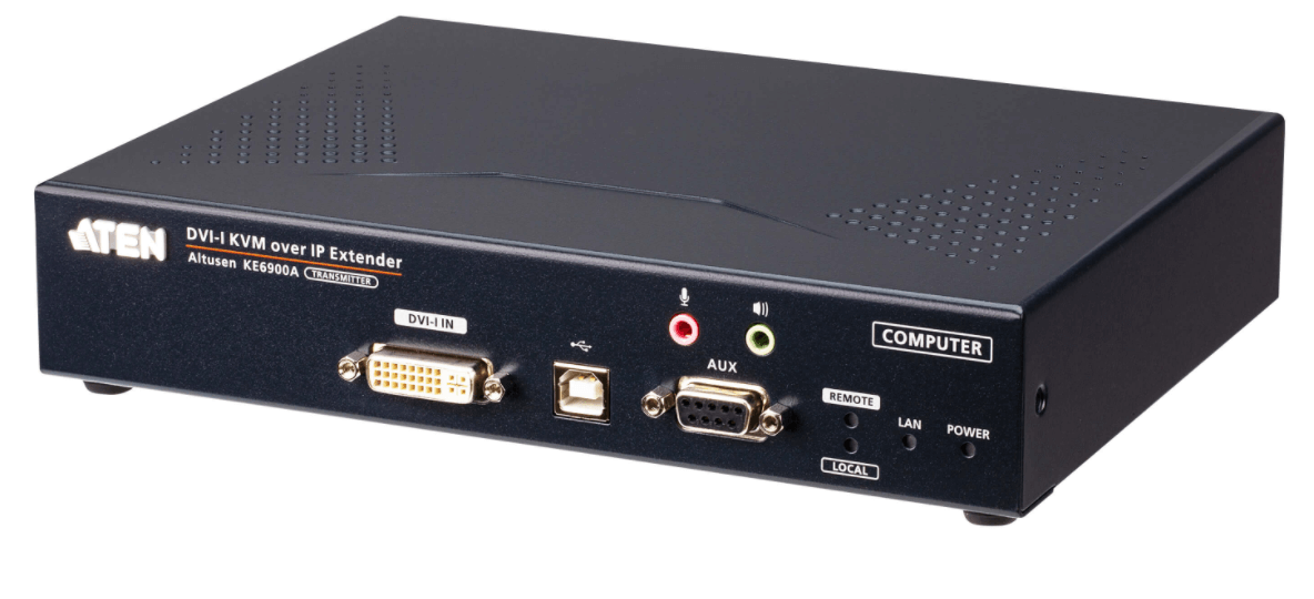 מאריך משדר KVM יחיד מסוג DVI-I מעל IP תומך בהרחבות מודול ATEN KE6900AT (1)